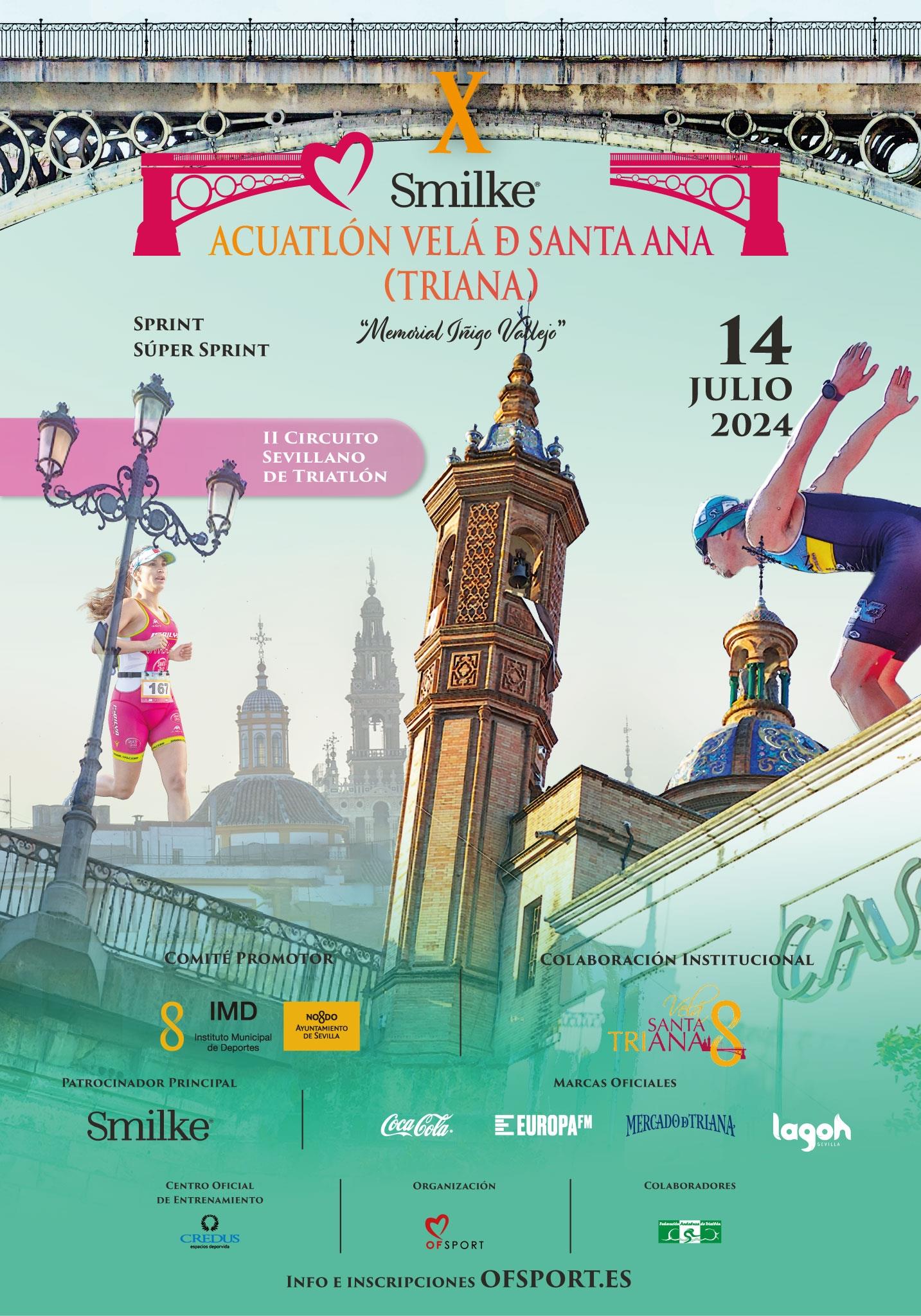 Poster of the X Smilke Velá Aquathlon of Santa Ana 2024